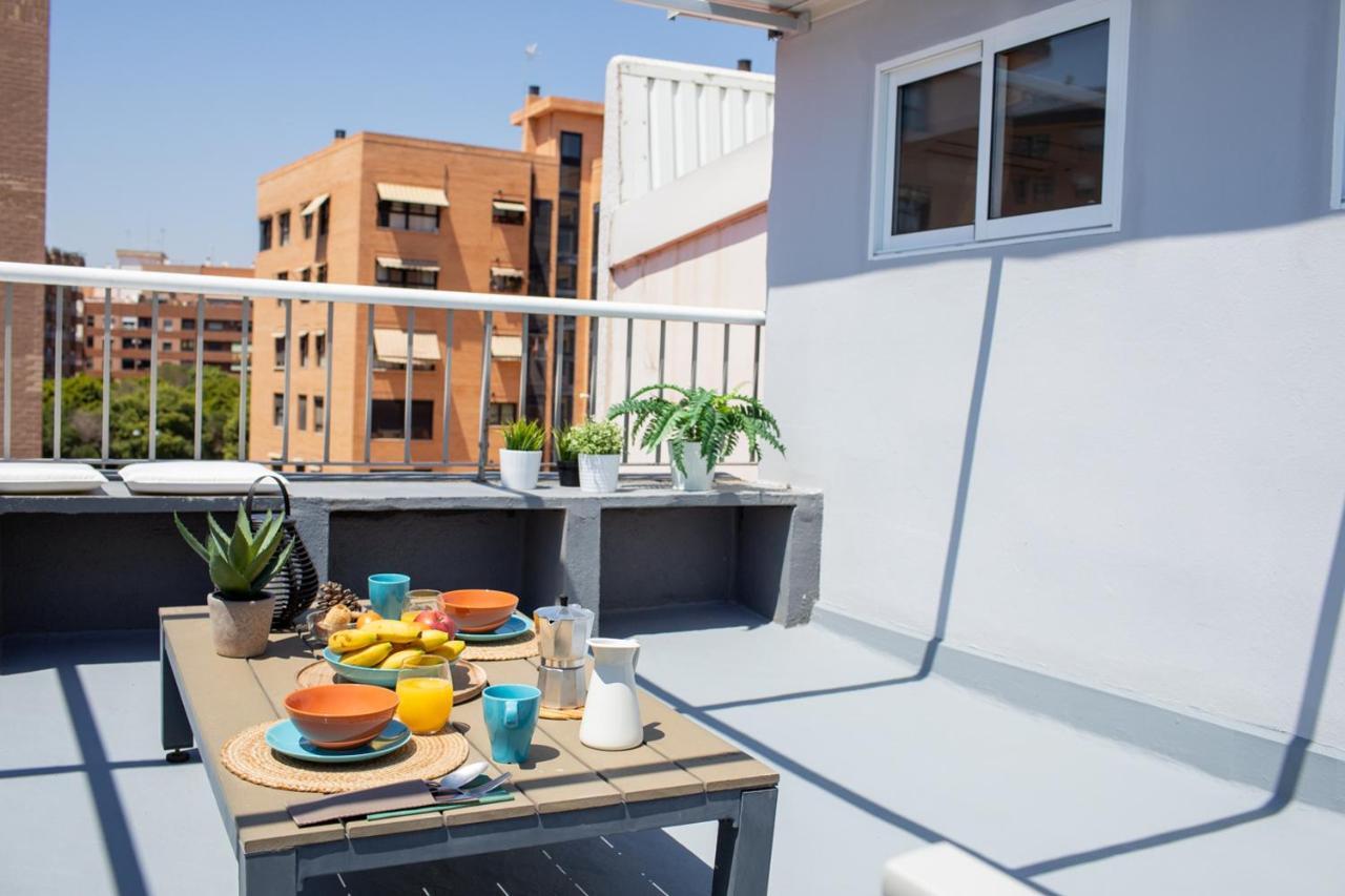 Florit Flats - Cabanyal 3 Bedroom Wifi Ac Terrace Beach Penthouse Valencia Eksteriør bilde